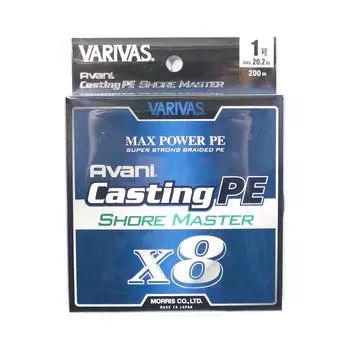 Varivas PE Line Shore Master Max Power X8 200 м PE 1 20,2 фунта (4960)