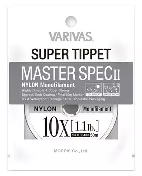 VARIVAS Super Tippet Master Spec II нейлон 10X 50м натуральный 1.1LB