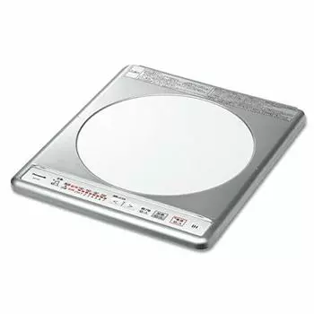 Варочная поверхность Panasonic IH 200 В, верхняя часть из нержавеющей стали, 1 конфорка, ширина KZ-12C, встроенная, 31,8 см серебряный