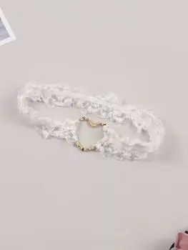 Varsbaby кружевные подвязки для ног с украшением в форме сердца для ног невесты эластичные подвязки для бедер One Size