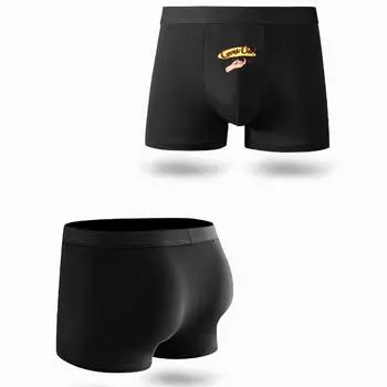 Varsbaby Men s Come On Print Fun Pattern Panty Thin Trendy Panty S чёрный