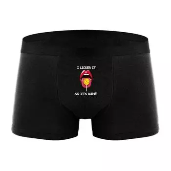 Varsbaby Men s Letter Print Fun Pattern Panty Thin Trendy Panty S чёрный