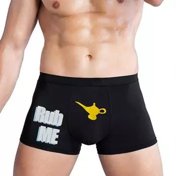 Varsbaby Men s Letter Print Fun Pattern Panty Thin Trendy Panty S чёрный