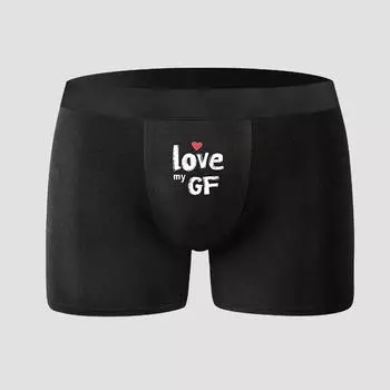 Varsbaby Men s love my GF Print Fun Pattern Panty Thin Trendy Panty S чёрный