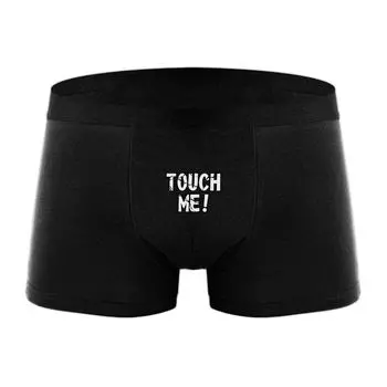 Varsbaby Men s Touch Me Print Fun Pattern Panty Thin Trendy Panty S чёрный