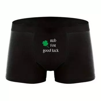 Varsbaby Мужское нижнее белье с принтом I Love My Boyfriend и забавным узором S чёрный