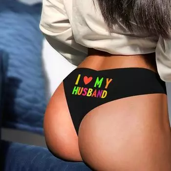 Varsbaby женские сексуальные удобные бесшовные трусы с набивным рисунком S чёрный