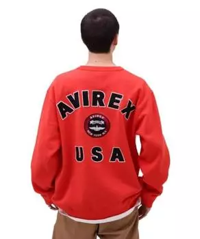 VARSITY LOGO CREW NECK Свитшот с логотипом и круглым вырезом 2XL 150 Оранжевый [Avirex] СВИТЕР/Varsity 783-3932007 Мужской
