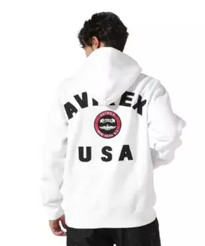 VARSITY LOGO СВИТЕР ПАРКА НА МОЛНИИ Varsity Logo Свитшот на молнии 2XL 030 Белый [Avirex] Мужская 783-4931002