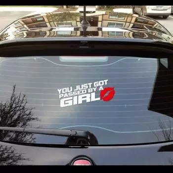 ВАС ТОЛЬКО ПРОХОДИЛА ДЕВУШКА Сексуальная губа Автомобиль Грузовик Оконный бампер белый