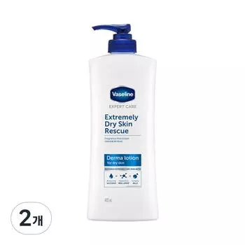 Vaseline Derma Lotion Extremely Dry Skin Rescue, 400ml, 2 units