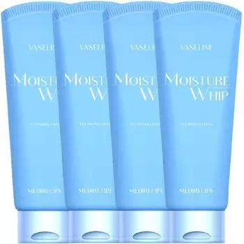 Vaseline Moisture Moisture Whip Очищающая пенка 220 мл, большой объем / поры / черные точки, 4 шт.