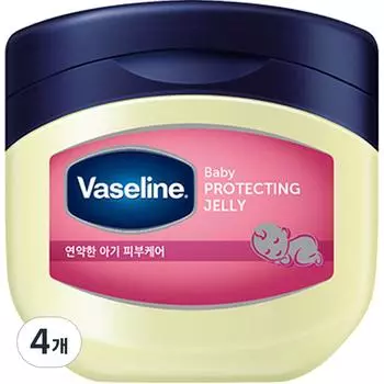 Vaseline Защитное желеобразное детское масло для тела со вкусом детской присыпки, 100 мл, 4 шт.