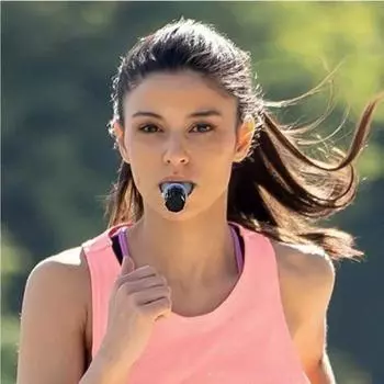 Ваши дыхательные мышцы где угодно с нашим портативным легким тренажером для легких, компактным силиконовым устройством для дыхательных упражнений чёрный