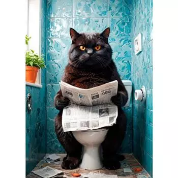 Ваши салфетки для попы Холст Живопись Панда Кошка Енот Обезьяна Мопс Постеры Принты Смешная картинка для туалета Современная для декора ванной комнаты 21cm30cm NoFrame