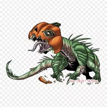 Василиск Зомби Василиск Легендарное существо Утюг на теплопередаче Печать Виниловые нашивки Наклейка для одежды DIY Аппликации Моющиеся нашивки