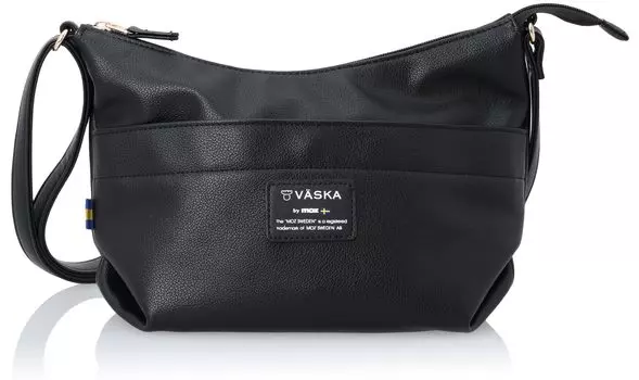 VASKA by Veska Сумка через плечо Кроссбоди Легкая Компактная Маленькая Сумка из Искусственной Кожи На Молнии Черная [Mozu] Женская VZGT-01