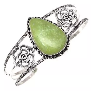 Вассолит Драгоценный Камень Серебряные Ювелирные Изделия Ручной Работы Браслеты-Манжеты 7 Регулируемые