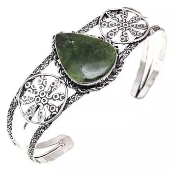 Vassolite Gemstone Antique Jewelry Cuff Bracelets 7 Adjustable