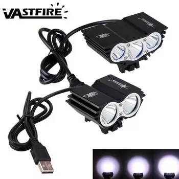 VASTFIRE USB велосипедный фонарь передний 10000LM велосипедный фонарь водонепроницаемый фонарик USB зарядка MTB шоссейный велосипедный фонарь без батареи