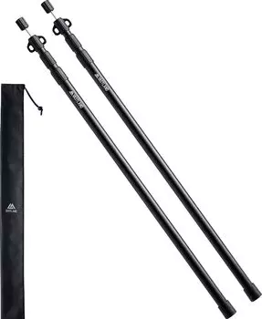 VASTLAND Брезентовый столб для палатки Телескопический алюминиевый столб с бесступенчатой регулировкой Телескопический столб для кемпинга 97-230 см