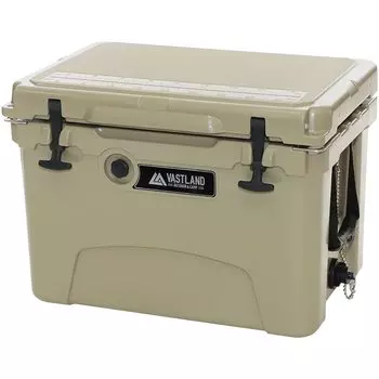 VASTLAND Tough Cooler Box Type Roto Mold Manufacturing Пробка для слива с открывашкой для бутылок Tan T-Hook 33.1L