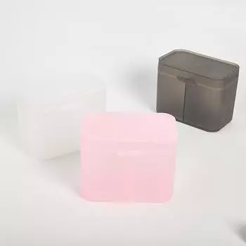 Ватные диски Салфетки для ногтей Кисти для макияжа Органайзер Коробка для хранения с двумя отделениями чистый