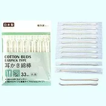 Ватные палочки для чистки ушей Mitsuki 33 шт. 1 набор