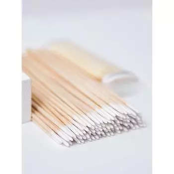 Ватные палочки, заостренные ватные палочки, ватные палочки с деревянными палочками, боковые ватные палочки для макияжа, личной гигиены, инструмент для очистки лака для ногтей Pack of 1
