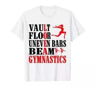 Vault Floor Uneven Bars Beam Gymnastics . T-shirt синий