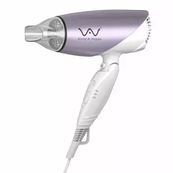 VAV Ion Dryer Foldable 1200W Hair Dryer with Nozzle Adjustable Air Temperature Air Volume Convenient Storage &