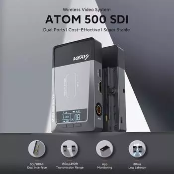 VAXIS ATOM 500 SDI версия 1080P HDMI Беспроводная система передачи изображения и видео Передатчик Приемник