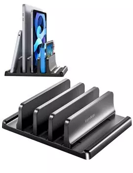 VAYDEER Laptop Vertical Laptop Holds 3 Регулируемый держатель из АБС-смолы для Pro Air Vertical Black Stand, Stand, Laptops, Width, чёрный