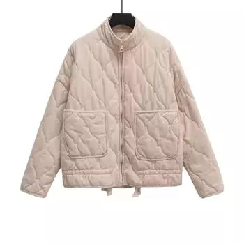 VAYLA Женская хлопковая куртка Новая винтажная вискоза Lenzing Высокий воротник Большой карман Декоративное стеганое пальто для женщин XS