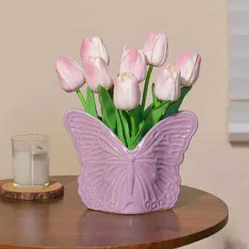 Ваза-бабочка, цветочная композиция, скульптура, коллекция, ремесло, декоративная столешница для