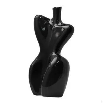 Ваза Цветочный горшок Минималистская композиция Цветочный горшок для прихожей Ресторан Сад чёрный