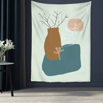 Ваза для цветов, гобелен для лица, настенный простой INS Wind, маленький свежий хиппи, богемный красочный домашний декор 95x70CM