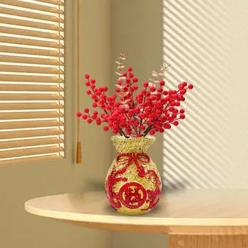 Ваза для цветов из смолы для стильного домашнего декора золотой