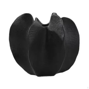 Ваза для цветов «Карамбола», керамическая скандинавская столешница, центральный элемент для стола в офисе, прикроватная тумбочка Black S