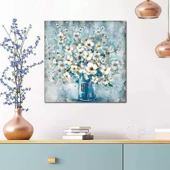 Ваза для цветов, масляный плакат, холст, настенное искусство, домашний декор для гостиной, для современных принтов, художественное произведение, украшение для кухни, стены Cuadros 20x20cm