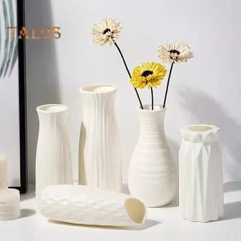 Ваза для цветов, небьющаяся, многоцелевая, долговечная, прочная, современная ваза, цветочный горшок для растений, настольные поделки, товары для дома Oblique