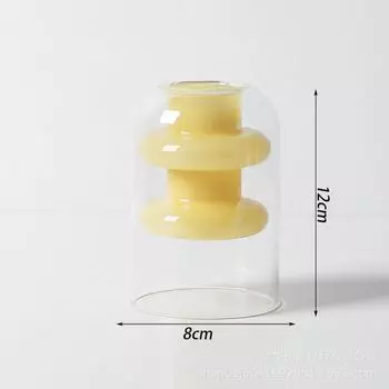 Ваза для цветов с двойными стенками, гидропонная ваза из прозрачного стекла, стеклянная бутылка для растений, современный скандинавский контейнер для дома, декор для гостиной