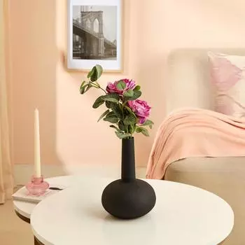 Ваза для цветов с покрытием, устойчивым к ржавчине | Стильная и легко моющаяся отделка | Компактный дизайн для современного декора | Ваза-тыква