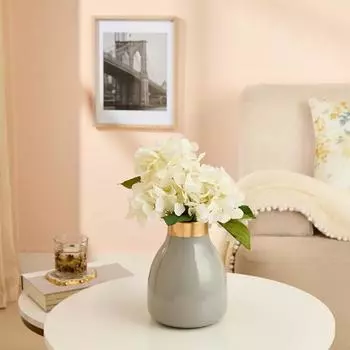 Ваза для цветов с покрытием, устойчивым к ржавчине | Стильная и легко моющаяся отделка | Компактный дизайн для современного декора | Ваза для букетов