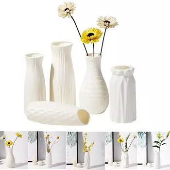 Ваза для цветов в скандинавском стиле, имитация керамики, пластиковая ваза для цветов, пластиковый горшок, ваза для свадьбы, дня рождения, украшения для дома, гостиной