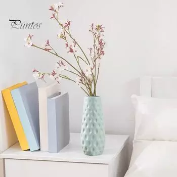 Ваза для цветов в скандинавском стиле, уникальная текстура, гладкий край, современный контейнер для цветов, цветочный горшок, украшение для рабочего стола розовый