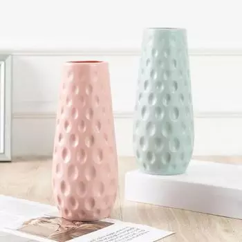 Ваза для цветов в скандинавском стиле, уникальная текстура, гладкий край, современный контейнер для цветов, цветочный горшок, украшение для рабочего стола белый