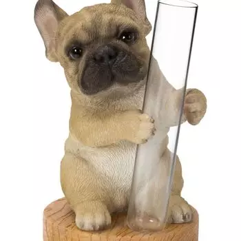 Ваза для цветов Woobia French Bulldog, 5 x 5 x, кукольная фигурка, украшение для сада, животное, собака, 8,5 см, H22169-A3
