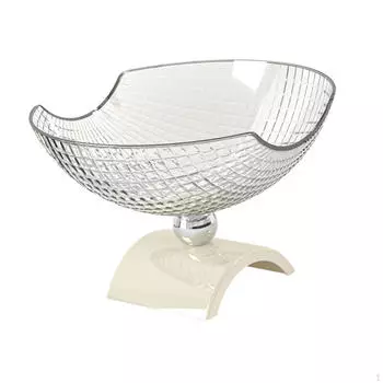 Ваза для демонстрации фруктов, поднос для сервировки, контейнер для закусок и овощей Plaid Clear