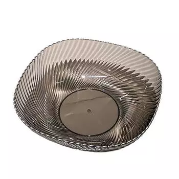 Ваза для фруктов Прозрачная Большая Вместимость Ваза для закусок на столешнице Сервировочная Чаша для конфет Black